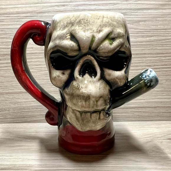 Other - Brand New Vintage "The Smoking Skull" Collectible Shot Glass, 4in